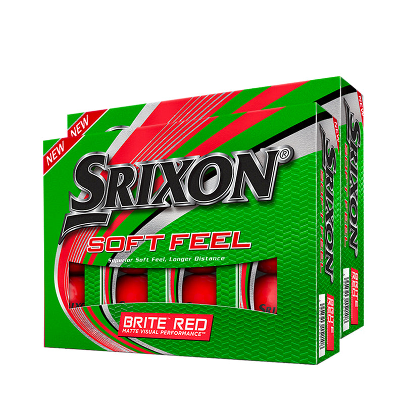 SRIXON Soft Feel Brite rouge personnalisées - Offre Spéciale - Pack de 2 Boîtes