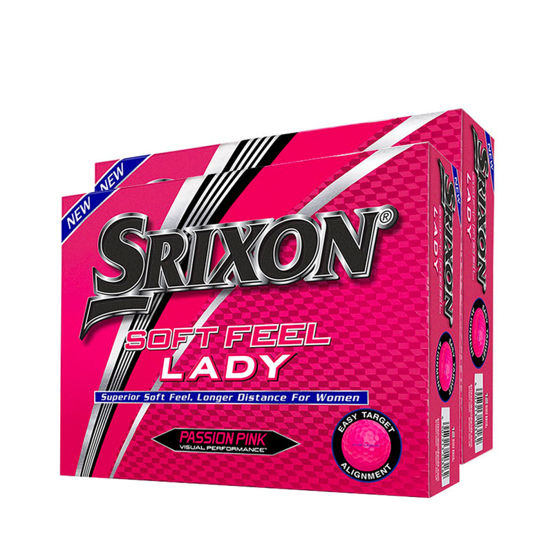 SRIXON Soft Feel Lady rose personnalisées - Offre Spéciale - Pack de 2 Boîtes
