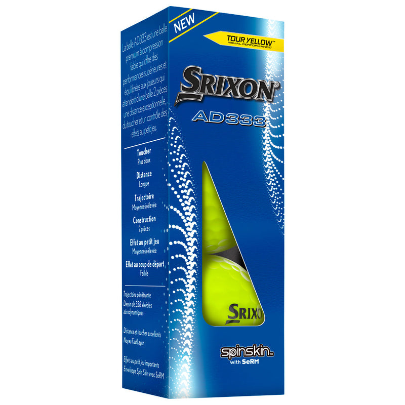 SRIXON AD333 jaunes personnalisées - Offre Spéciale - Pack de 2 Boîtes