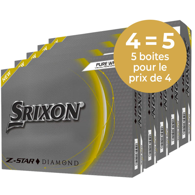 SRIXON Z-Star Diamond personnalisées - Pack de 5 Boîtes - Offre Spéciale 4=5