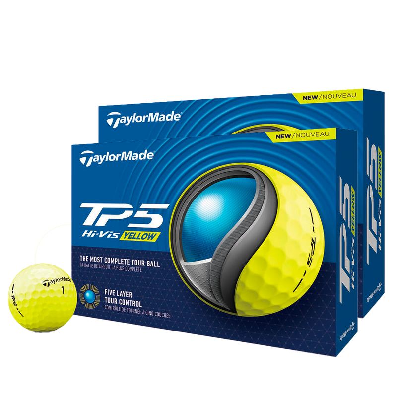 TAYLORMADE TP5 2024 jaunes personnalisées -Offre Spéciale - Pack de 2 boîtes