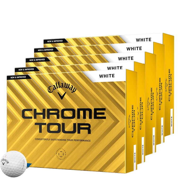 CALLAWAY Chrome Tour 24 personnalisées - Offre Spéciale - Pack de 5 Boîtes