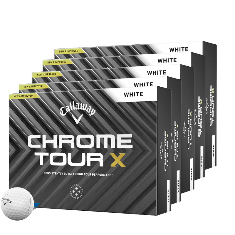 CALLAWAY Chrome Tour X 24 personnalisées - Offre Spéciale - Pack de 5 Boîtes