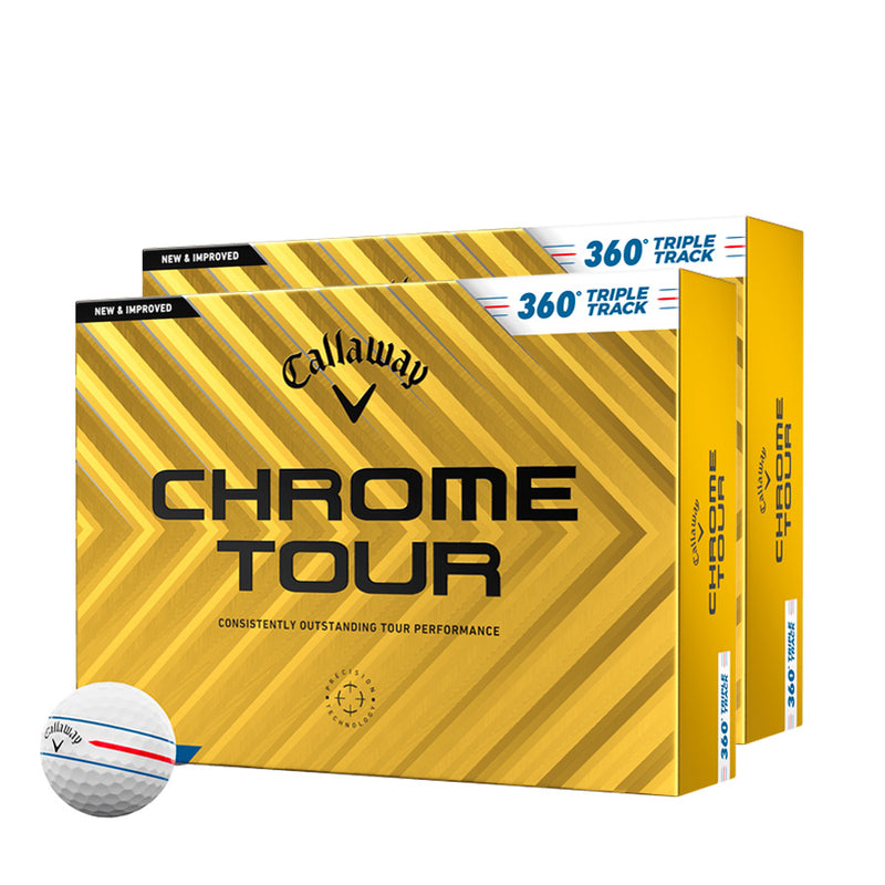 CALLAWAY Chrome Tour 24 Triple Track 360 personnalisées - Offre Spéciale - Pack de 2 Boîtes