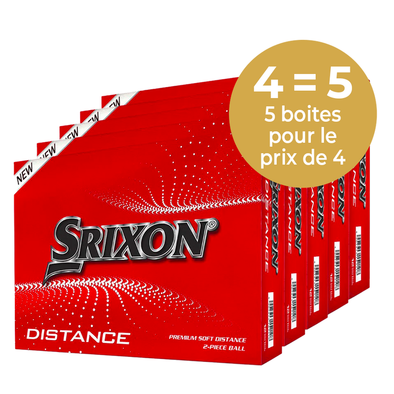 SRIXON Distance - Pack de 5 Boîtes- Offre Spéciale 4=5