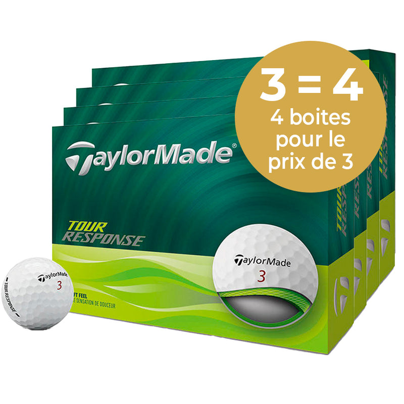 TAYLORMADE Tour Response 2025 -  Pack de 4 boîtes - Offre Spéciale 3=4 (1 boite Offerte)