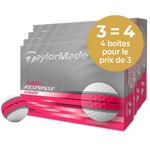 TAYLORMADE Tour Response Stripe Rose 2025  -  Pack de 4 boîtes - Offre Spéciale 3=4 (1 boite Offerte)