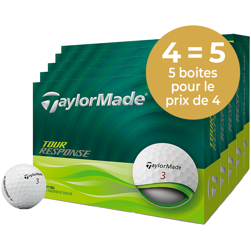 TAYLORMADE Tour Response 2025 -  Pack de 5 boîtes - Offre Spéciale 4=5 (1 boite Offerte)