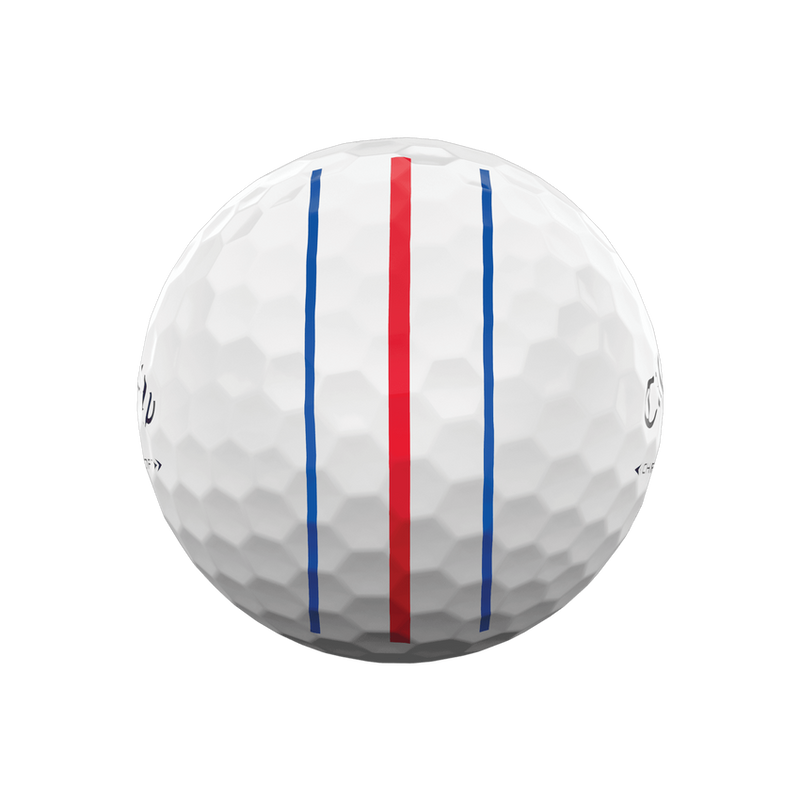 profil de la nouvelle balle de golf chrome soft triple track